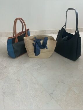 3  Each, Neiman Marcus Vegan Stylish Bags set NWT